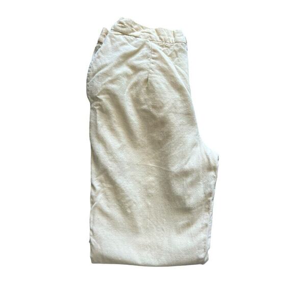 Ralph Lauren Purple Label Wool Trousers Cuffed Size 12 Cream Beige - Picture 1 of 9